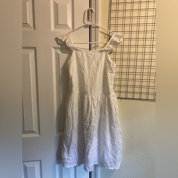 GAP Other - White Eyelet GAP Dress Kids XXL, women’s M-L with button back